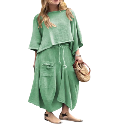 Autumn Lace-Up Skirt Set for Effortless Elegance