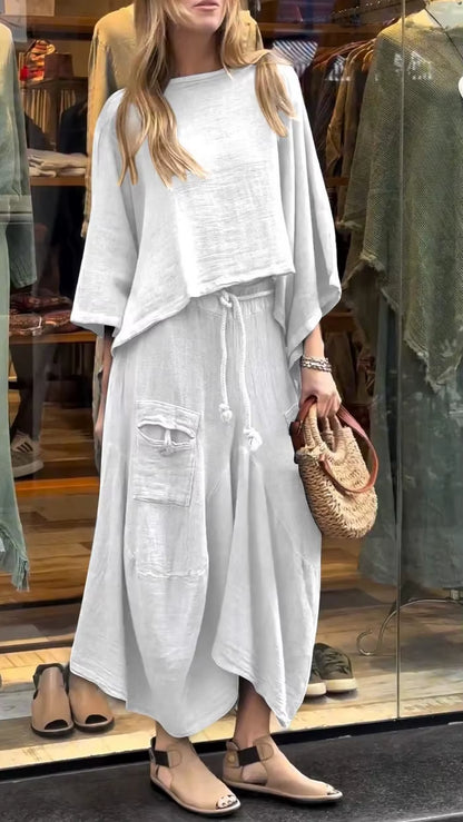 Autumn Lace-Up Skirt Set for Effortless Elegance